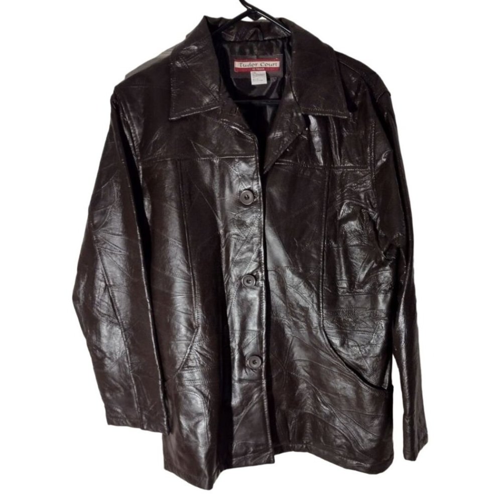 Tudor Creek Women's Large Brown Leather Jacket‎
